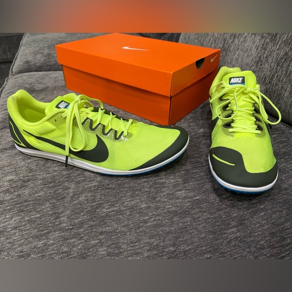 New Nike Zoom Rival D Yellow & Black Distance Track Spikes Unisex Shoes Size 12 - Picture 3 of 15